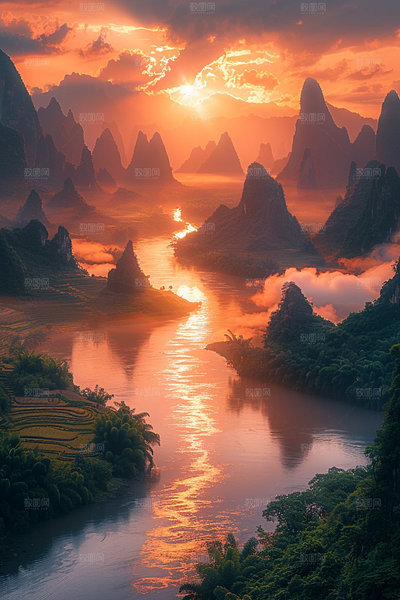 桂林山水大气唯美摄影图