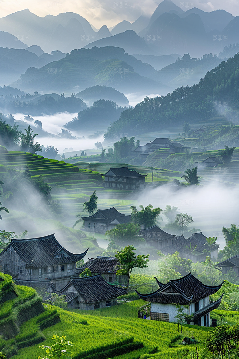 桂林山水精致喀斯特地貌摄影图