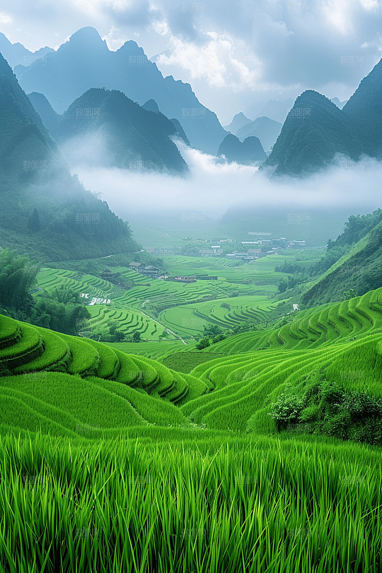 桂林山水漓江河流摄影图