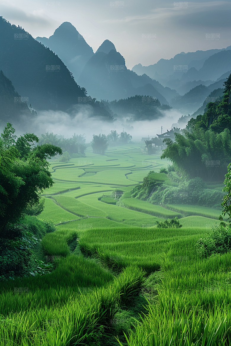 桂林山水喀斯特地貌高清摄影图