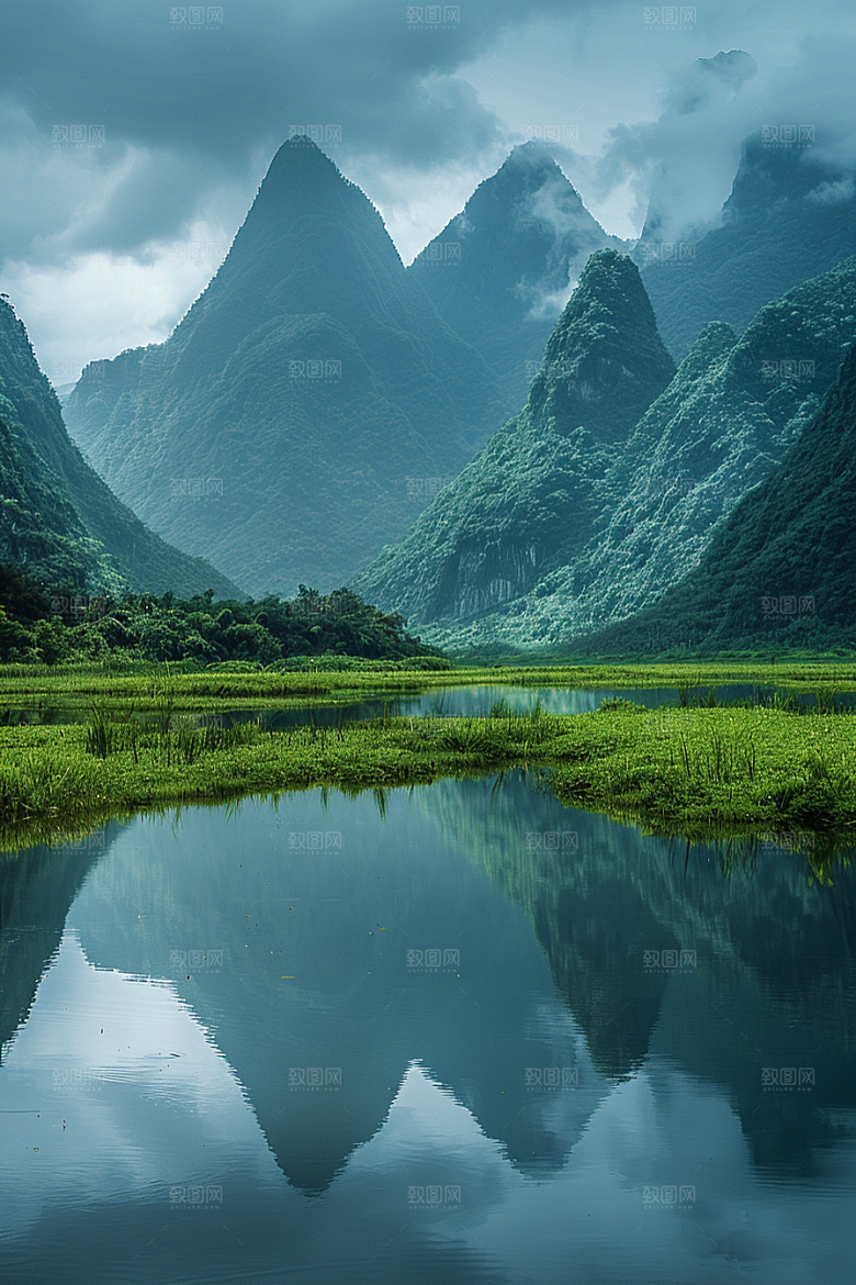 桂林山水旅行唯美摄影图