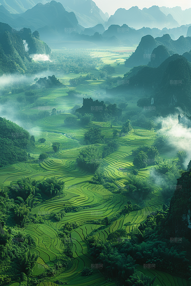 桂林山水阳朔精致摄影图