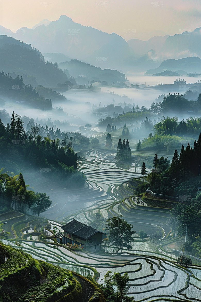 桂林山水喀斯特地貌漓江摄影图