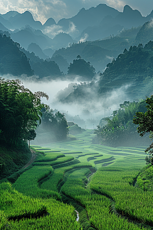 桂林山水精致河流摄影图