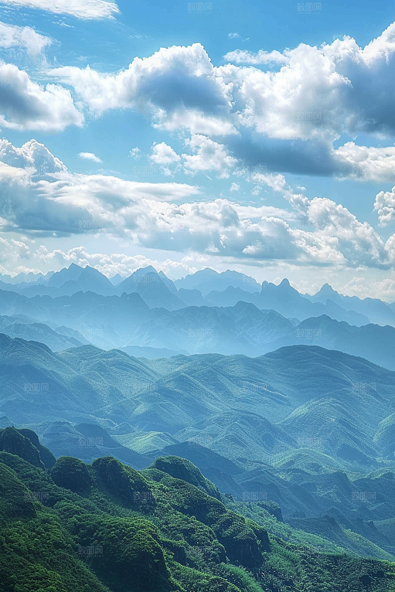 桂林山水河流风光摄影图