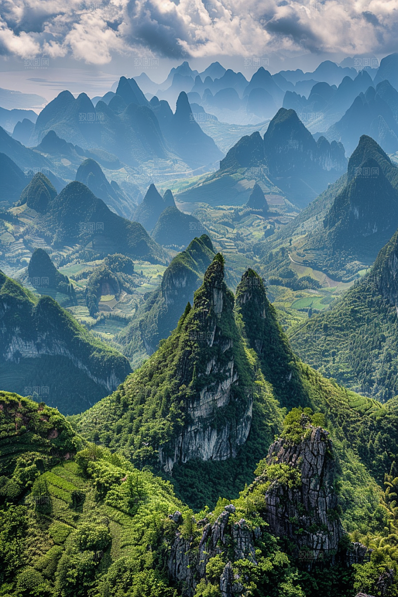 桂林山水漓江旅行摄影图