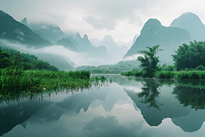 桂林山水自然唯美摄影图