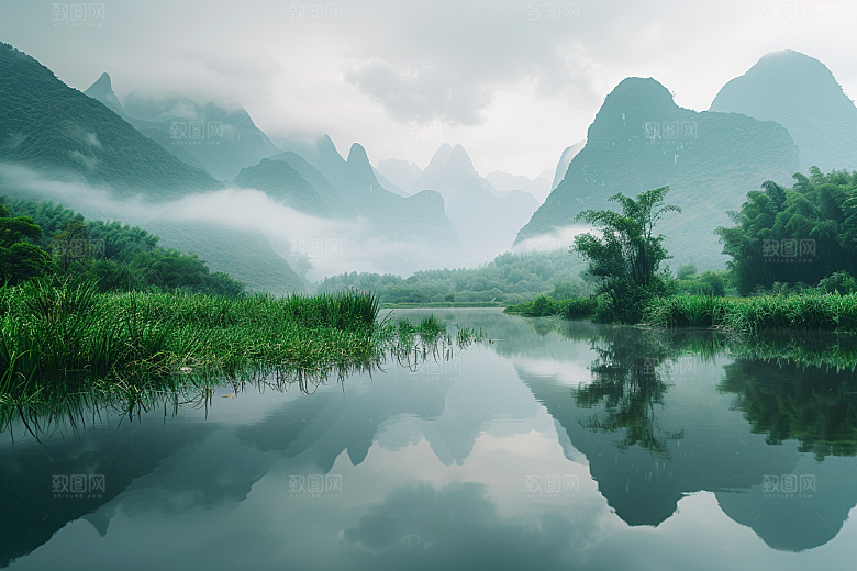 桂林山水自然唯美摄影图