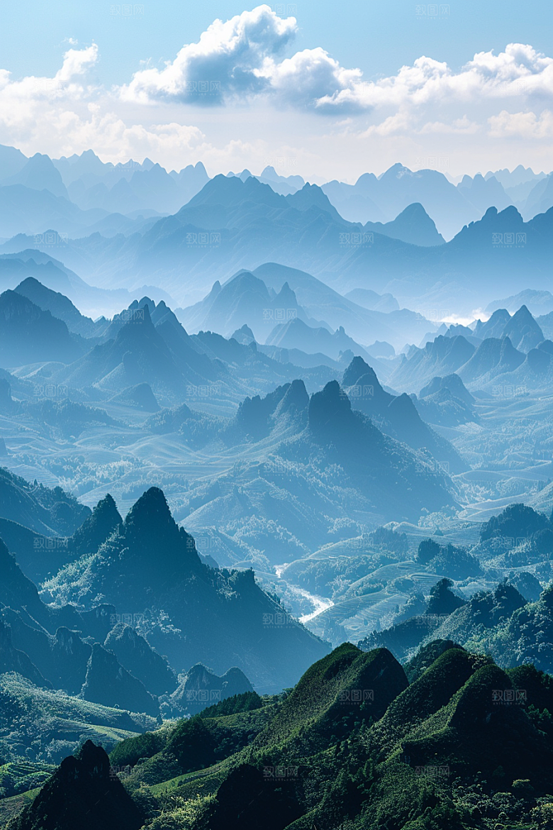 桂林山水河流广西摄影图