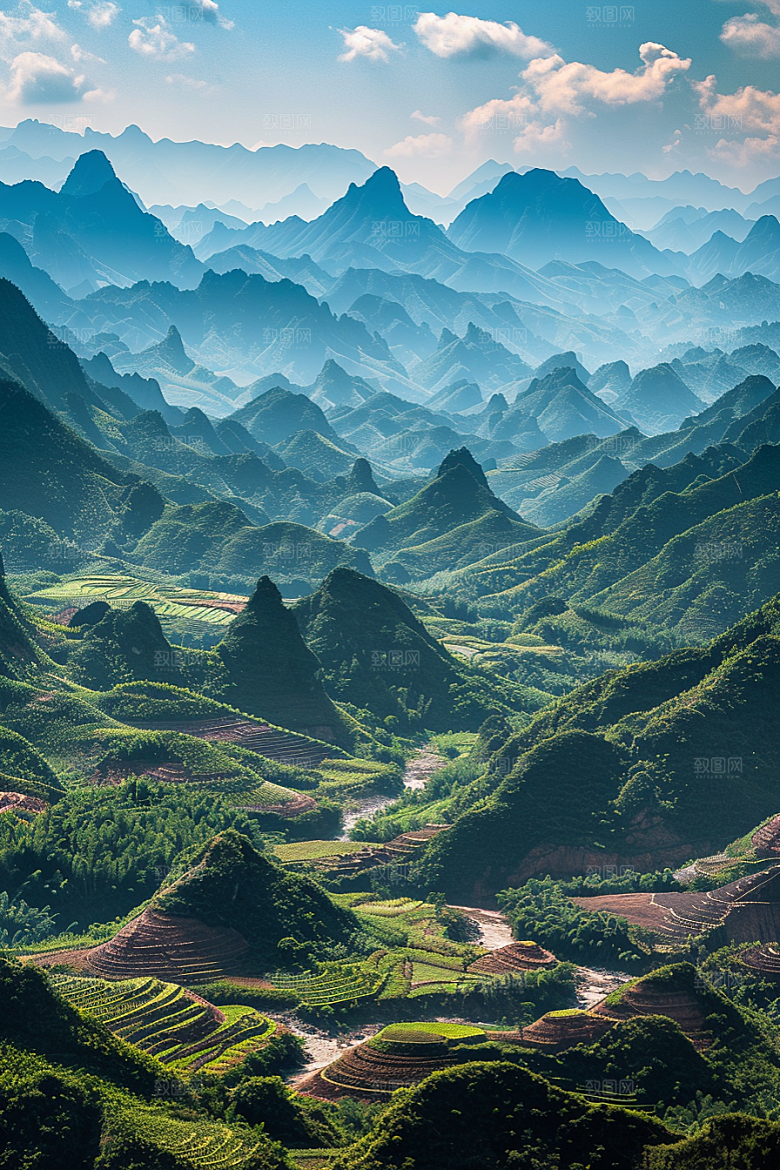 桂林山水旅游大气摄影图
