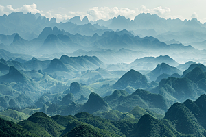 桂林山水大气阳朔摄影图