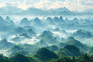 桂林山水漓江唯美摄影图