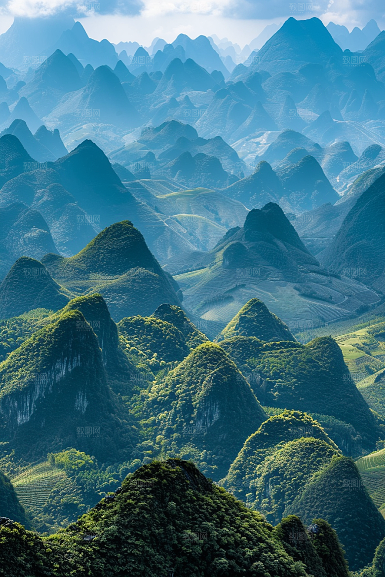 桂林山水风光河流摄影图