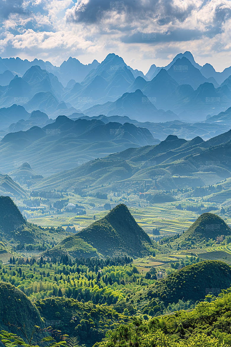 桂林山水河流旅游摄影图