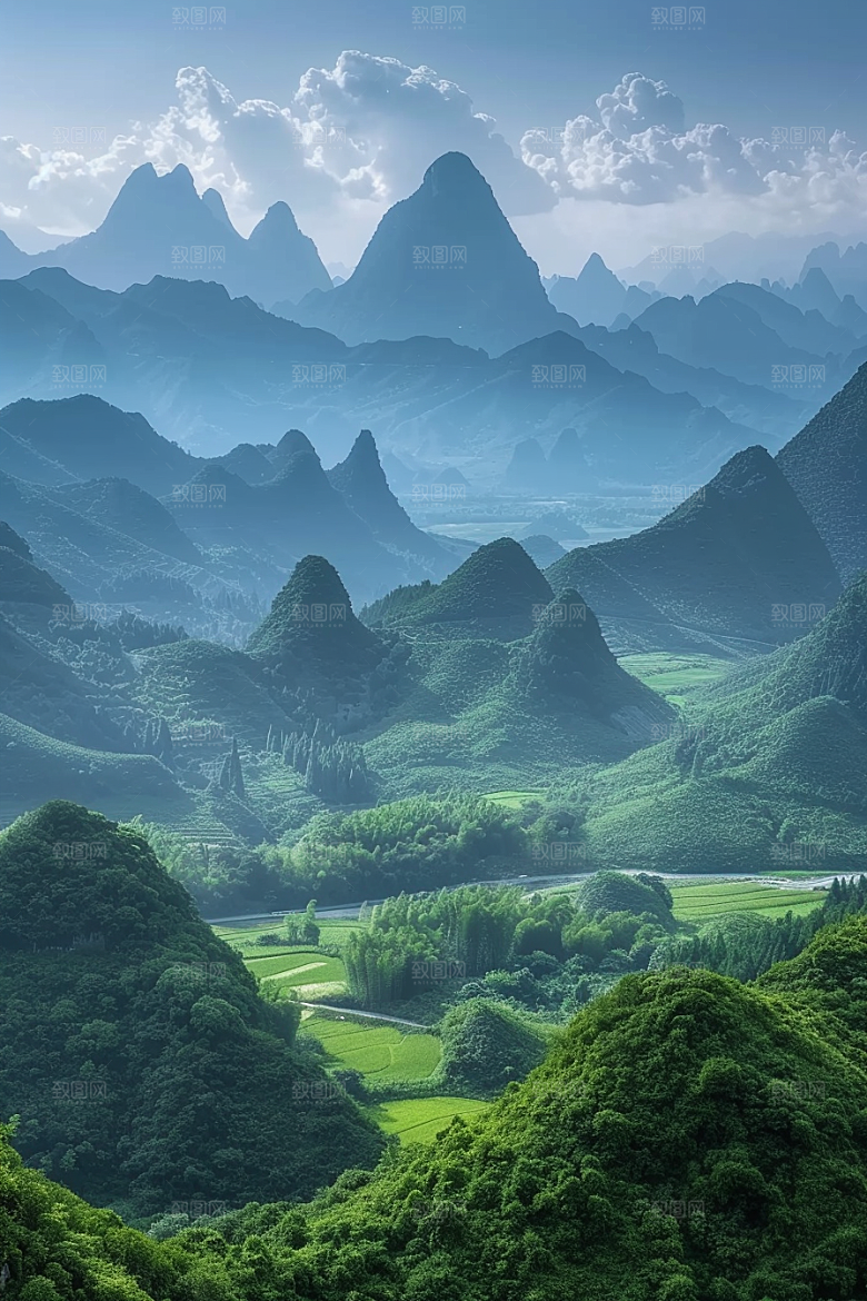 桂林山水精致旅游摄影图