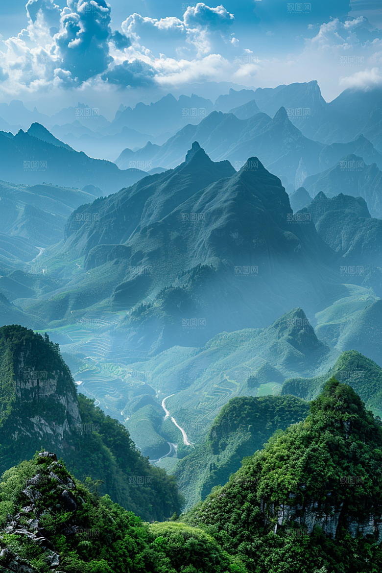 桂林山水旅行大气摄影图