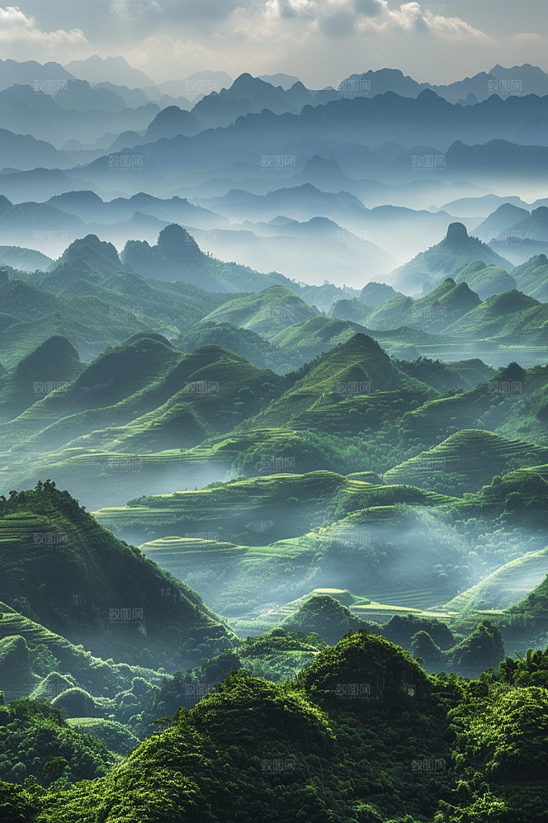 桂林山水旅行风光摄影图