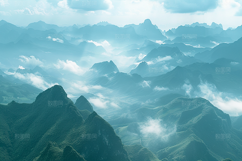 桂林山水大气河流摄影图