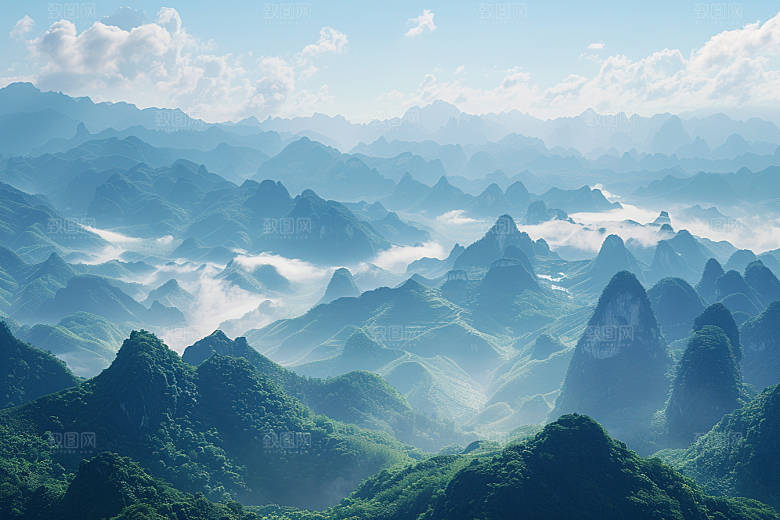 桂林山水阳朔自然摄影图