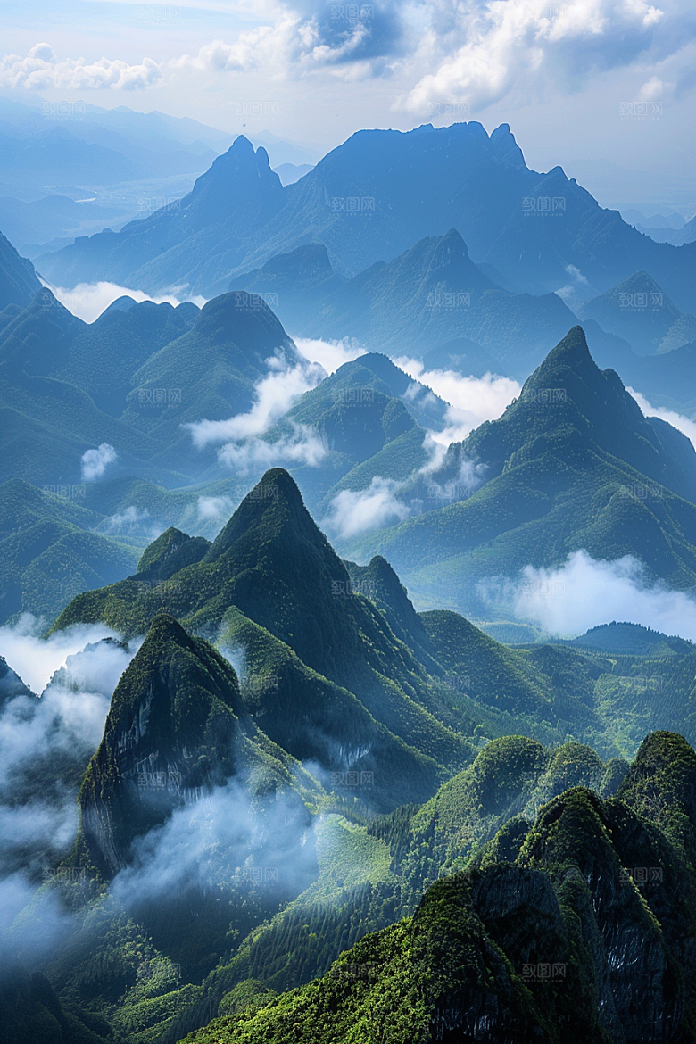 桂林山水精致漓江摄影图