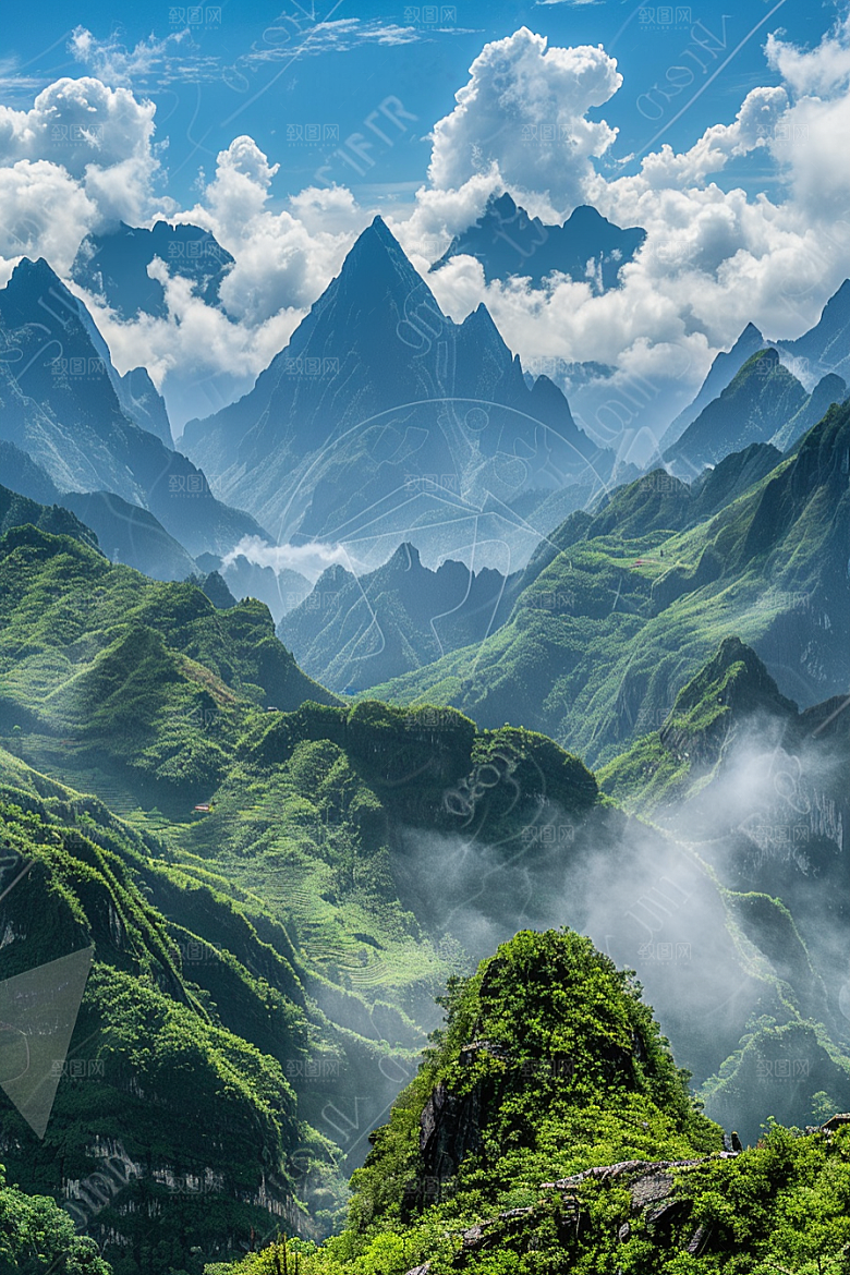桂林山水自然漓江摄影图