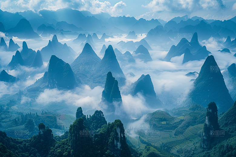 桂林山水风光精致摄影图
