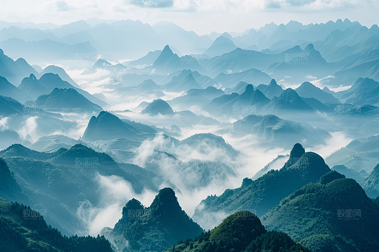 桂林山水自然阳朔摄影图