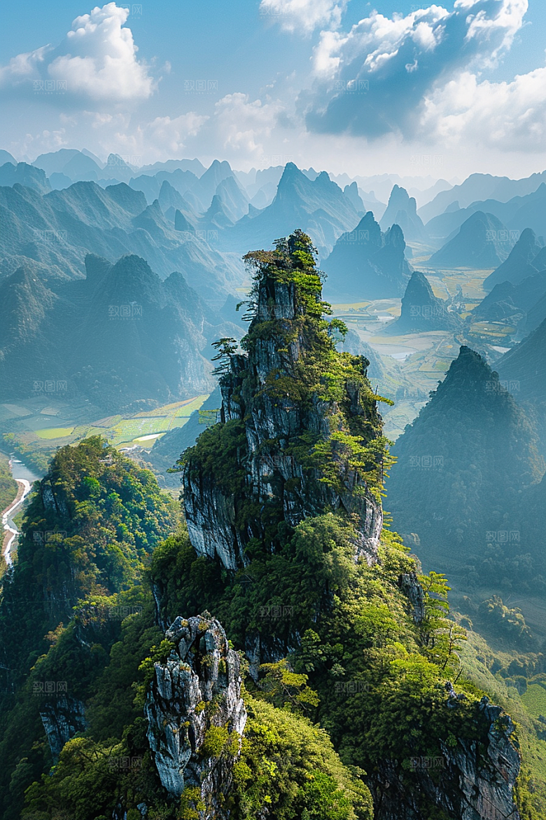 桂林山水风光河流摄影图