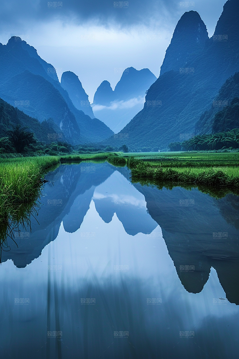 桂林山水自然大气摄影图