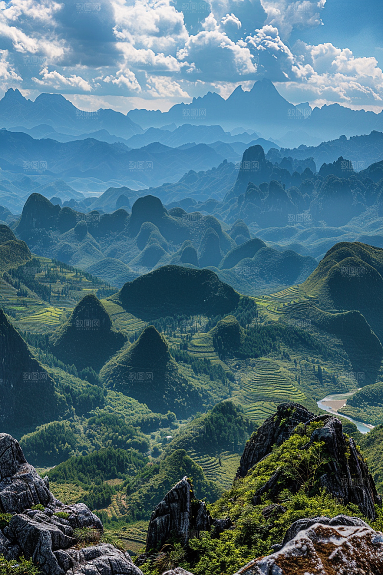 桂林山水高清河流摄影图