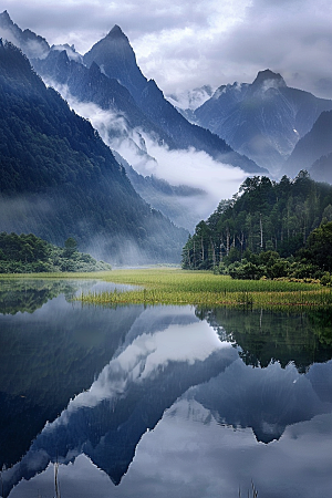 桂林山水喀斯特地貌自然摄影图