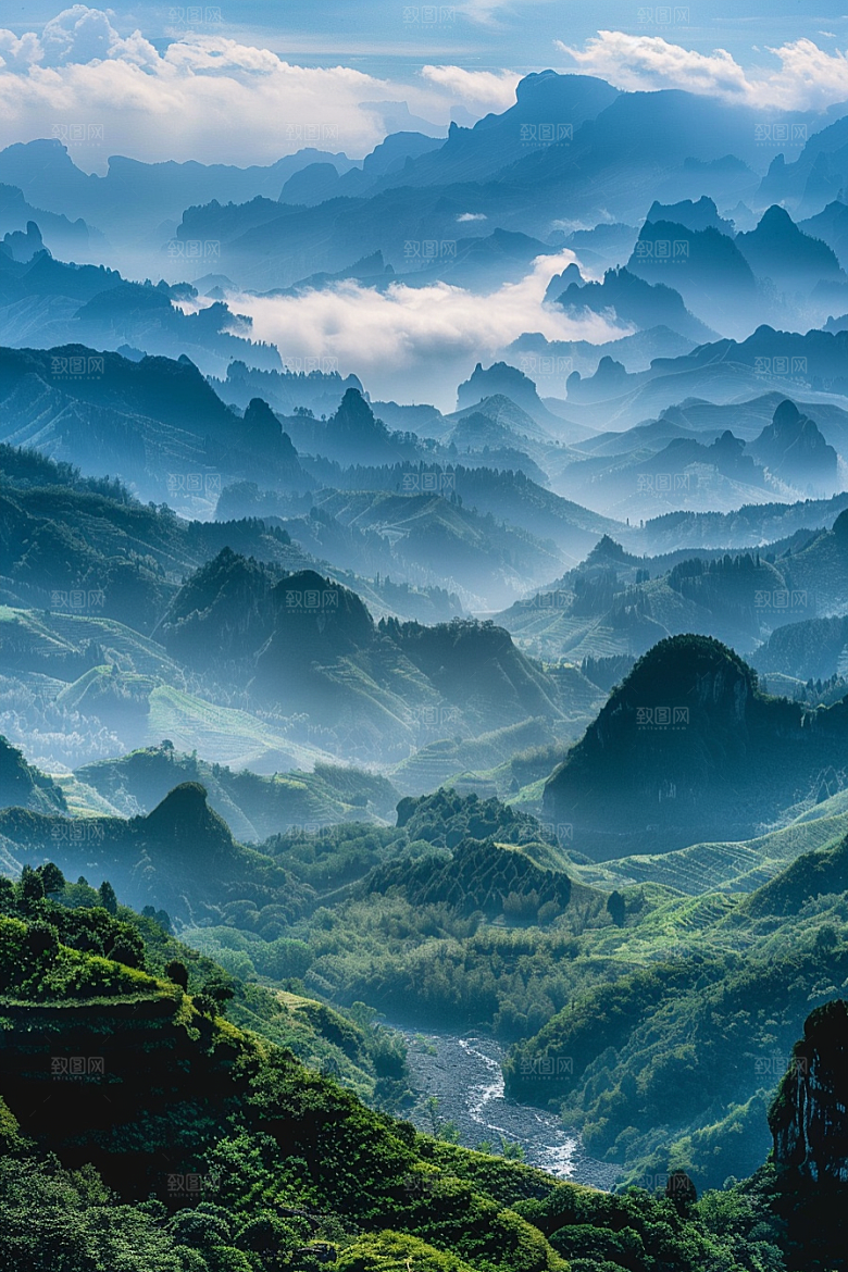 桂林山水阳朔旅行摄影图