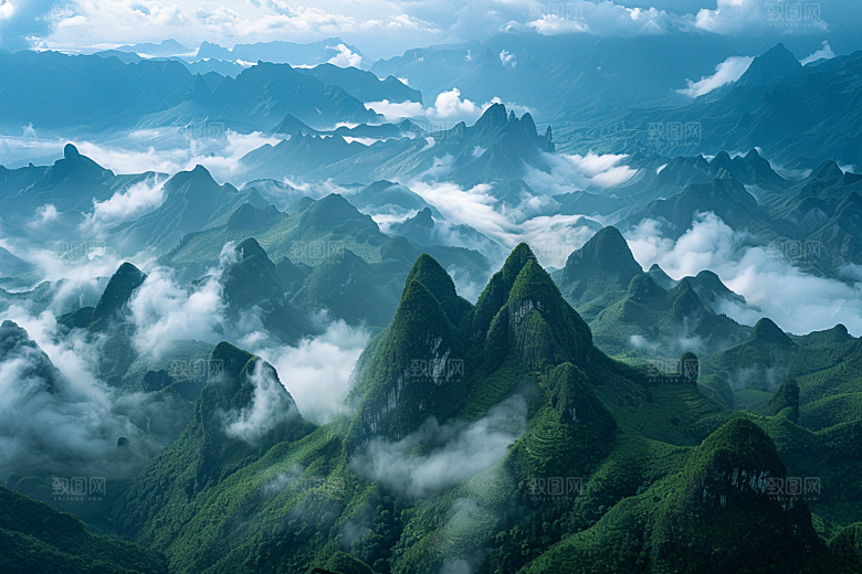 桂林山水漓江旅行摄影图
