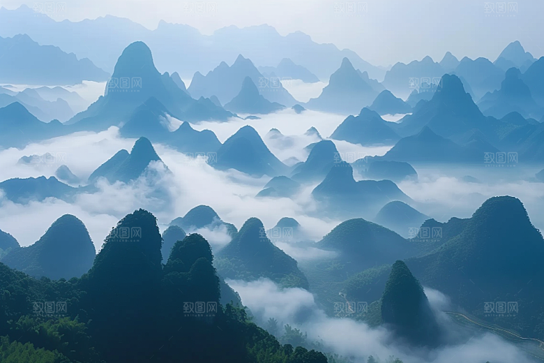 桂林山水广西精致摄影图