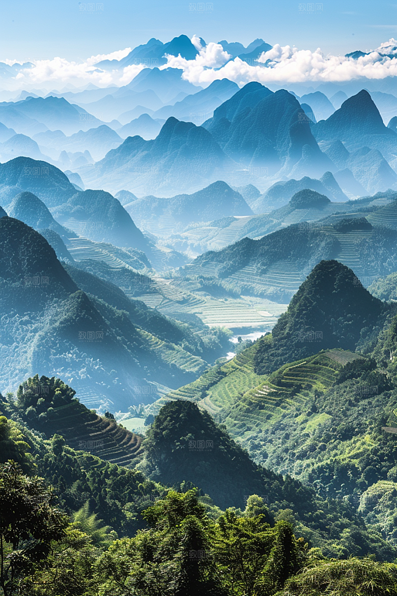 桂林山水旅游广西摄影图