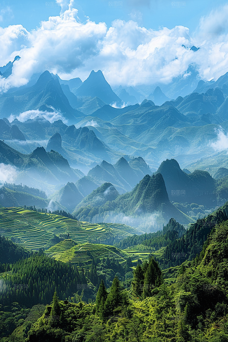 桂林山水漓江自然摄影图
