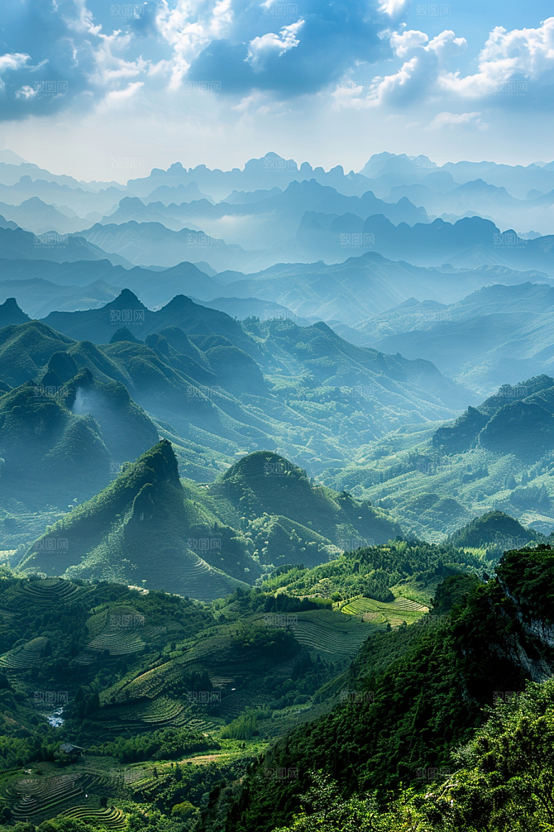 桂林山水广西河流摄影图