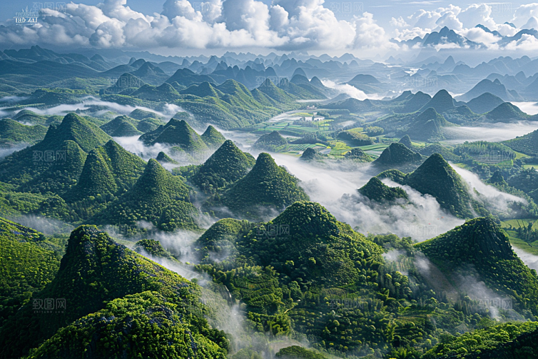 桂林山水大气河流摄影图