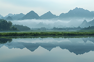 桂林山水精致河流摄影图