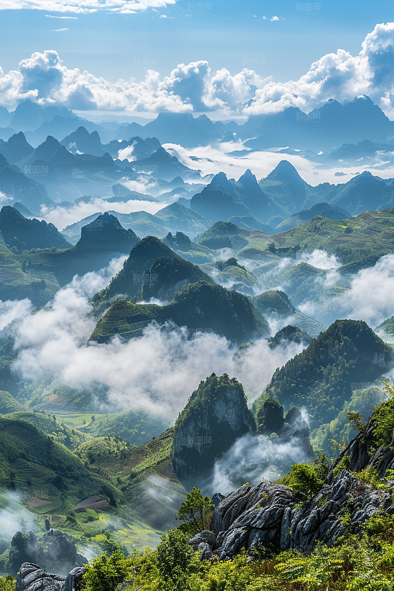 桂林山水山川阳朔摄影图