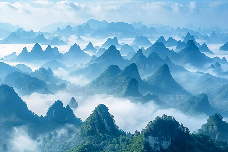 桂林山水漓江自然摄影图