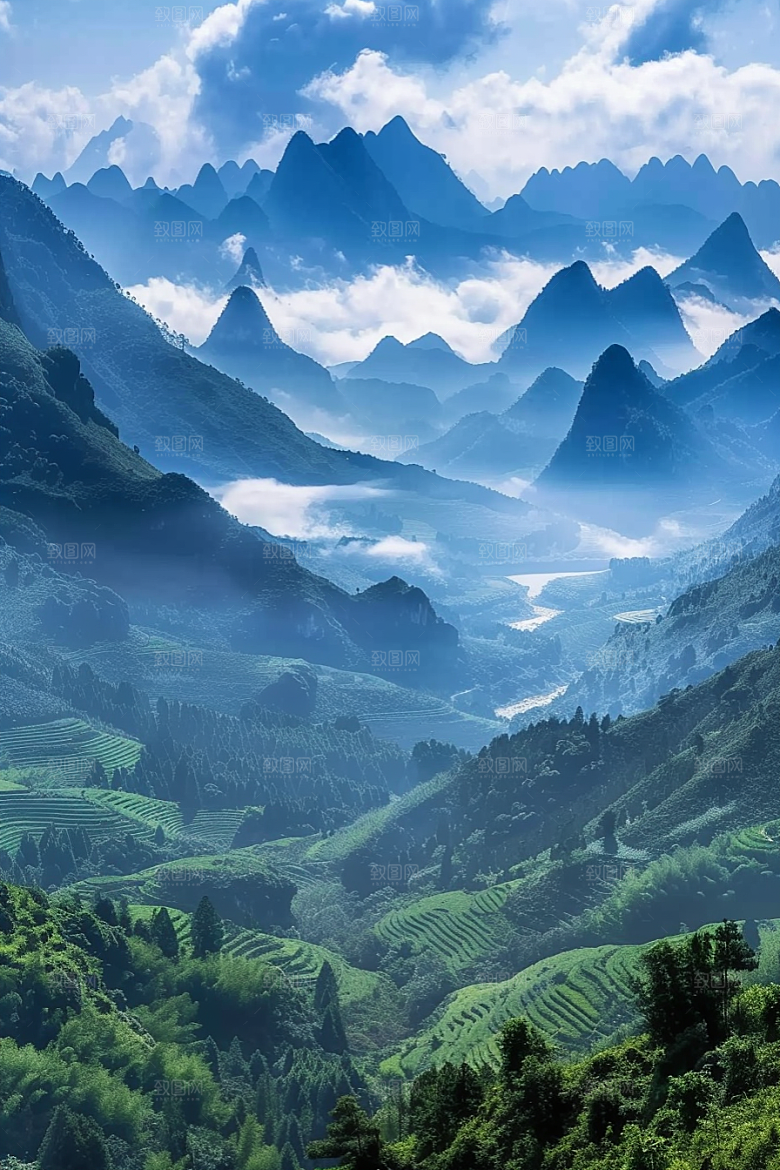 桂林山水唯美自然摄影图