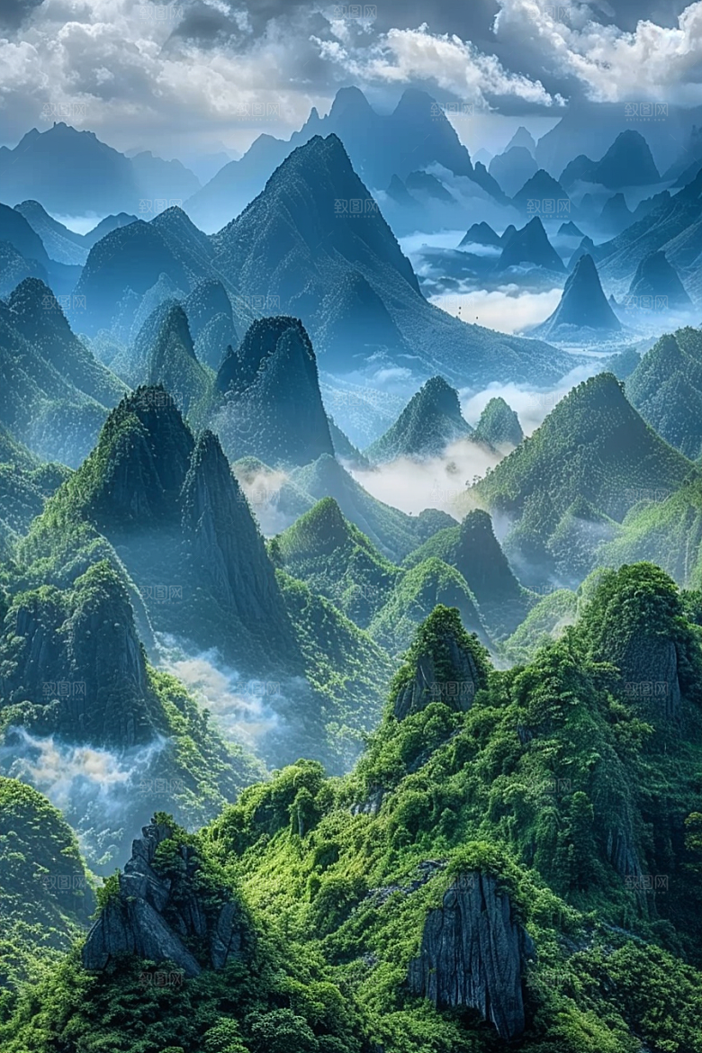 桂林山水旅行唯美摄影图