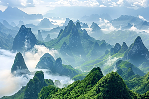 桂林山水漓江广西摄影图