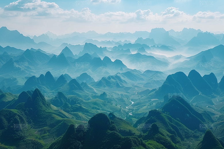 桂林山水广西阳朔摄影图