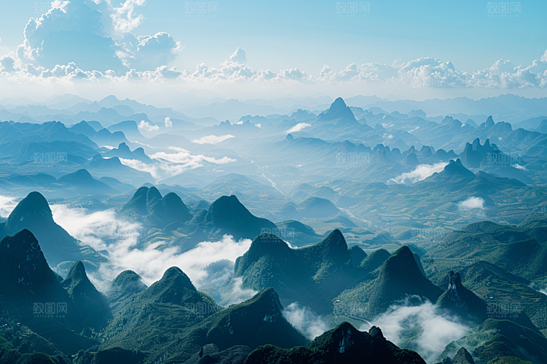桂林山水唯美河流摄影图