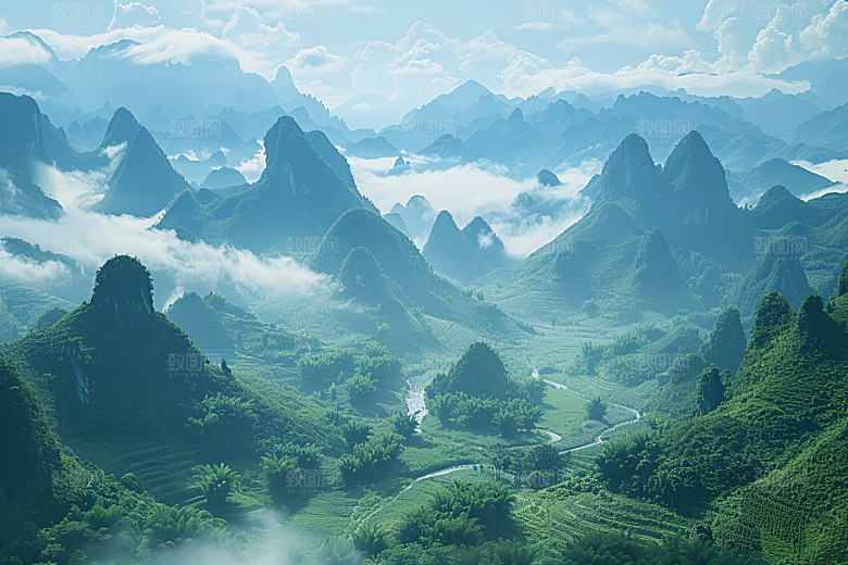 桂林山水旅游唯美摄影图