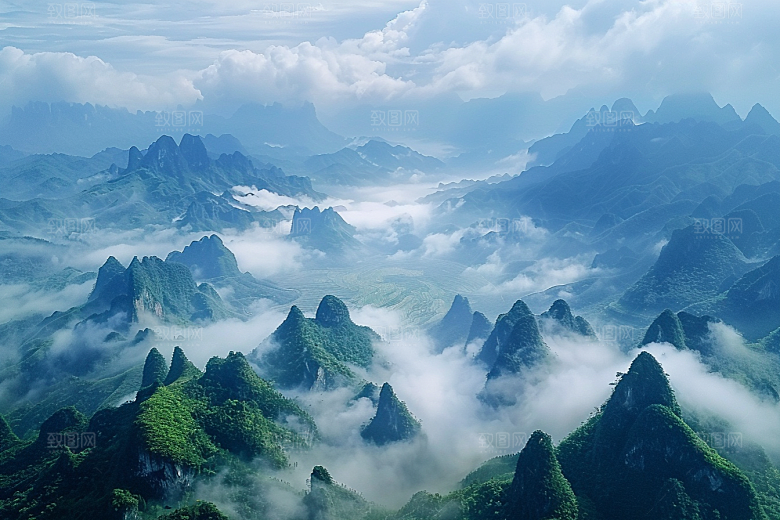 桂林山水自然广西摄影图