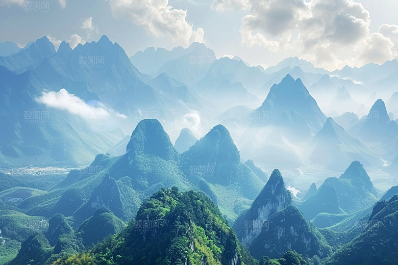 桂林山水旅行山川摄影图