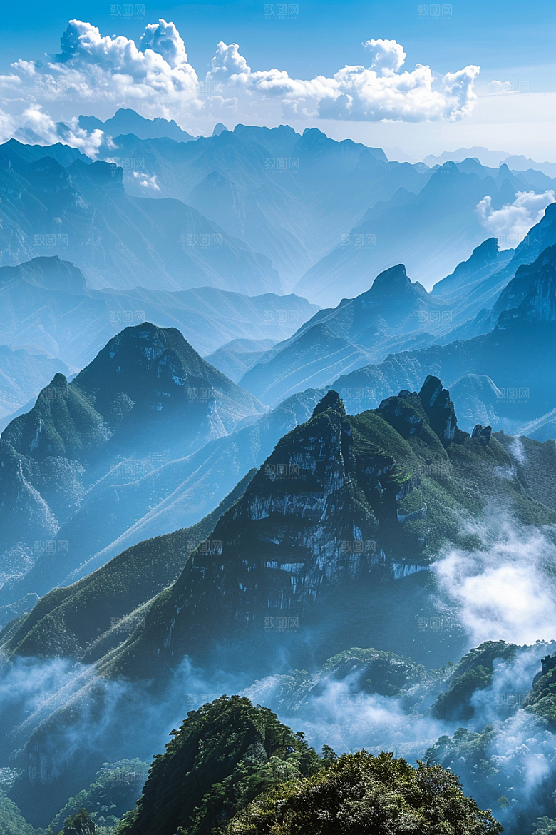 桂林山水喀斯特地貌旅游摄影图
